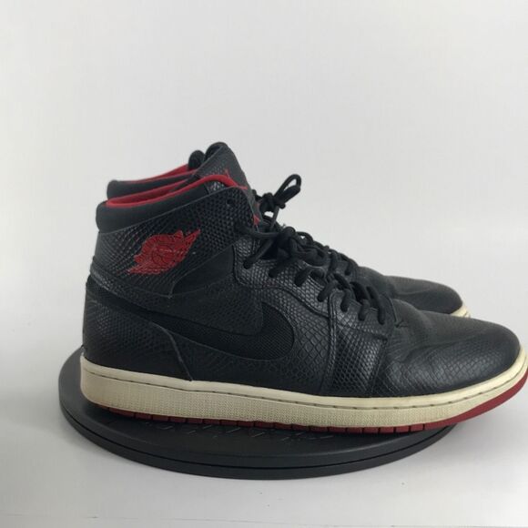 Nike Air Jordan 1 Nouveau Snakeskin Black/Red 819176-001 Men’s Size 11 - Picture 4 of 12